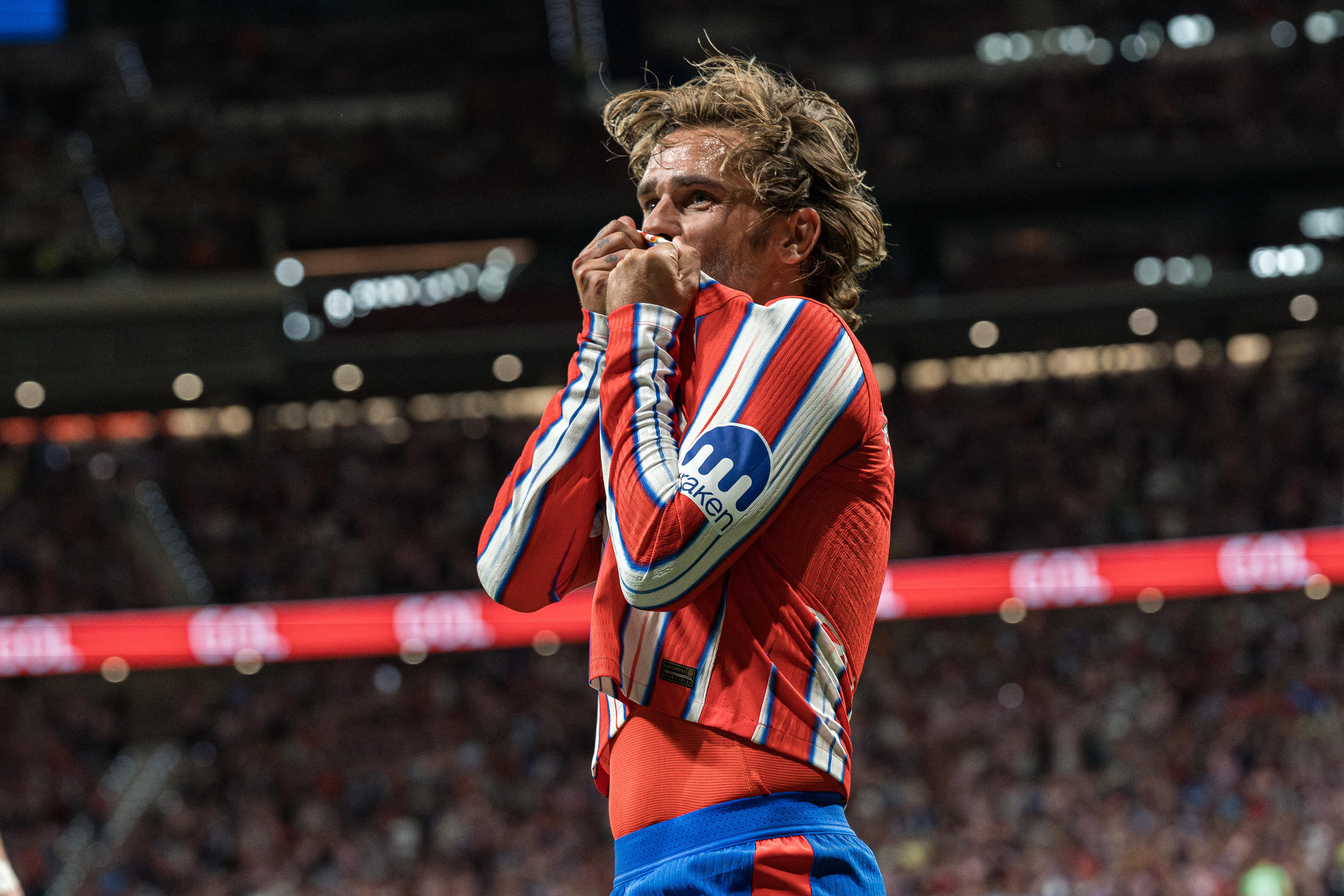 Antoine Griezmann est de retour en Ligue des champions avec l'Atletico Madrid ce jeudi face au RB Leipzig. Diego Radames/SOPA Images/SPUS/ABACAPRESS.COM