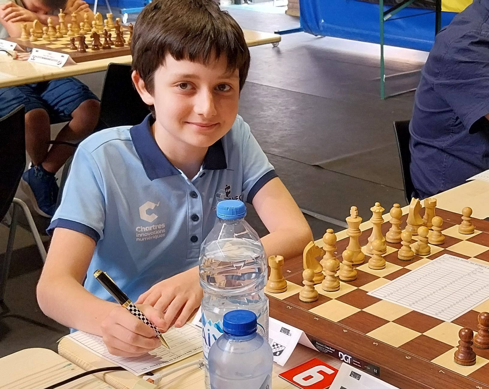 David Lacan-Rus, champion du monde U10 défendra son titre en U12 en novembre, après un passage au championnat de France du 17 au 25 août 2024. DR Marius Voinéa