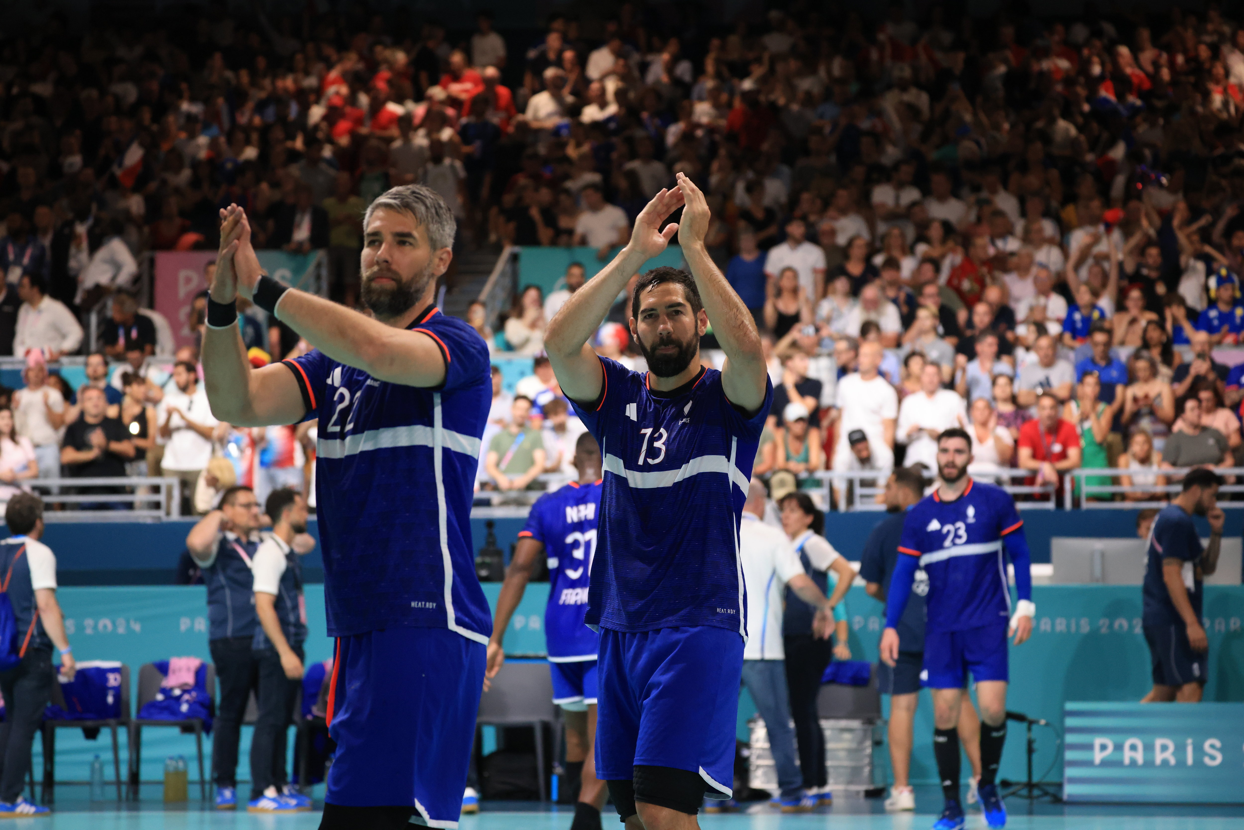 Luka (à gauche) et Nikola Karabatic ont joué ensemble pour la dernière fois lors des Jeux olympiques de Paris 2024. LP / Olivier Arandel