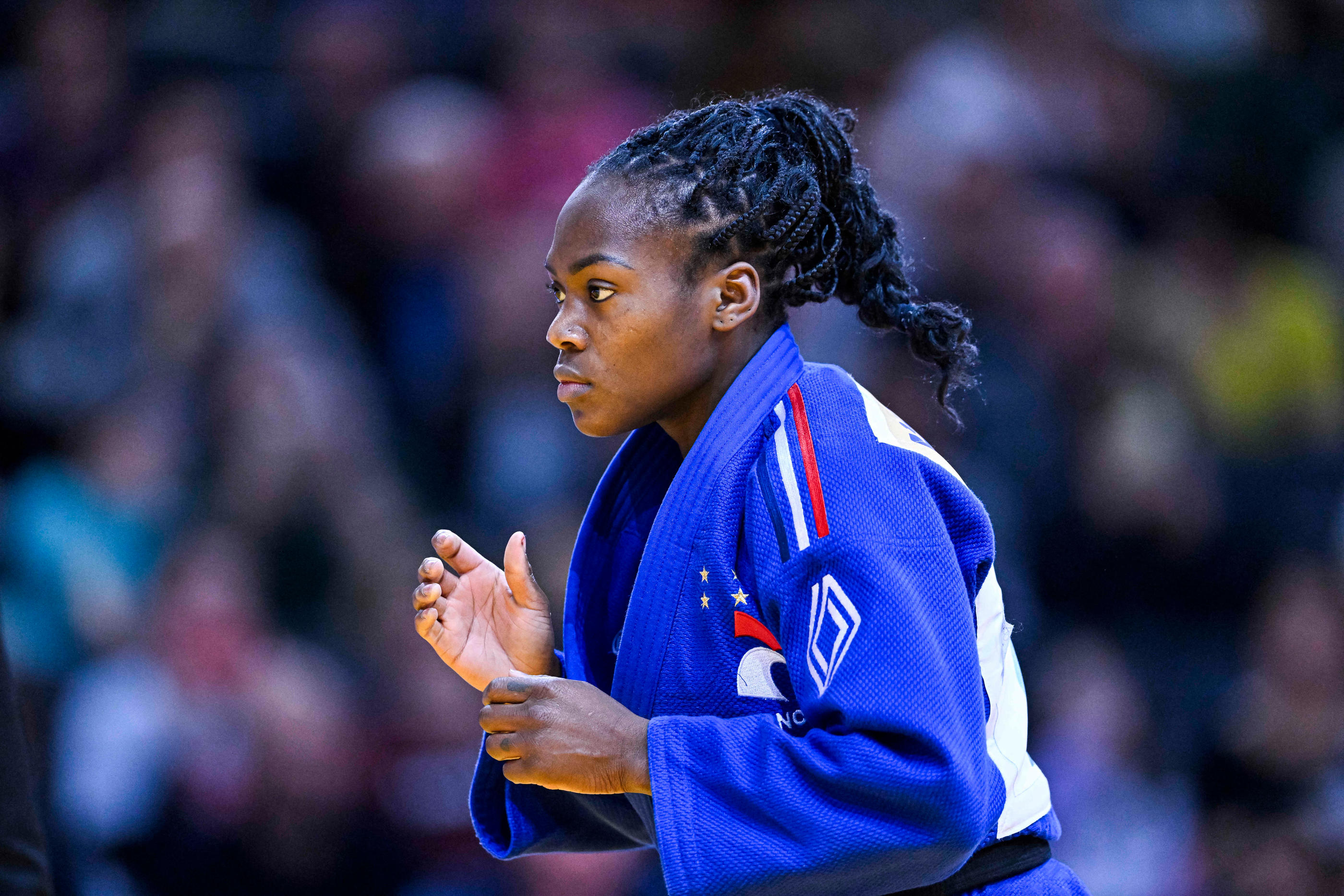 Clarisse Agbegnenou ne sera pas sacrée championne du monde pour la septième fois (archives). Joly/ABACAPRESS.COM/Icon Sport