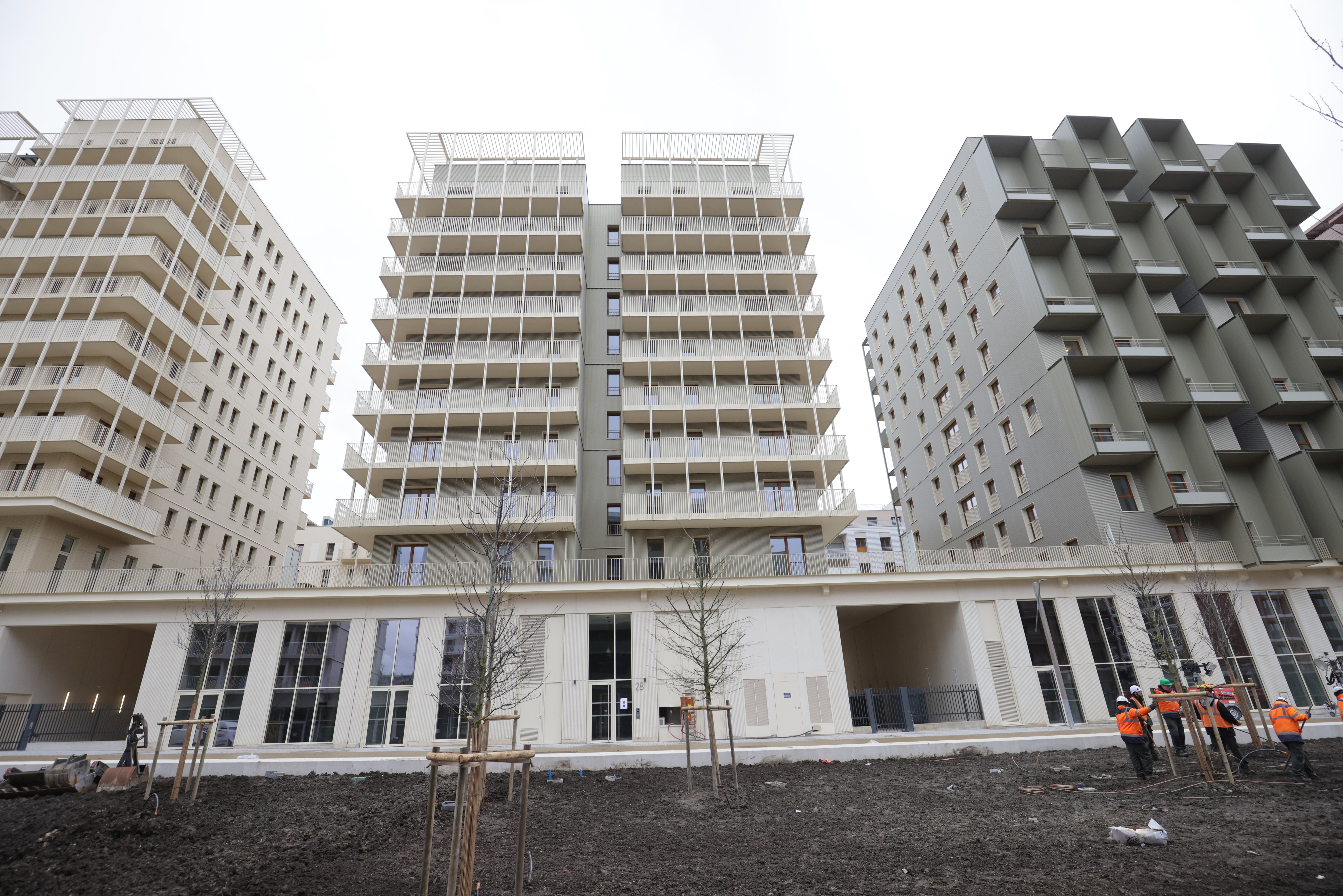 Saint-Ouen (Seine-Saint-Denis), le 8 février. Voici les bâtiments dévolus à la délégation française dans le village olympique. LP/Olivier Arandel