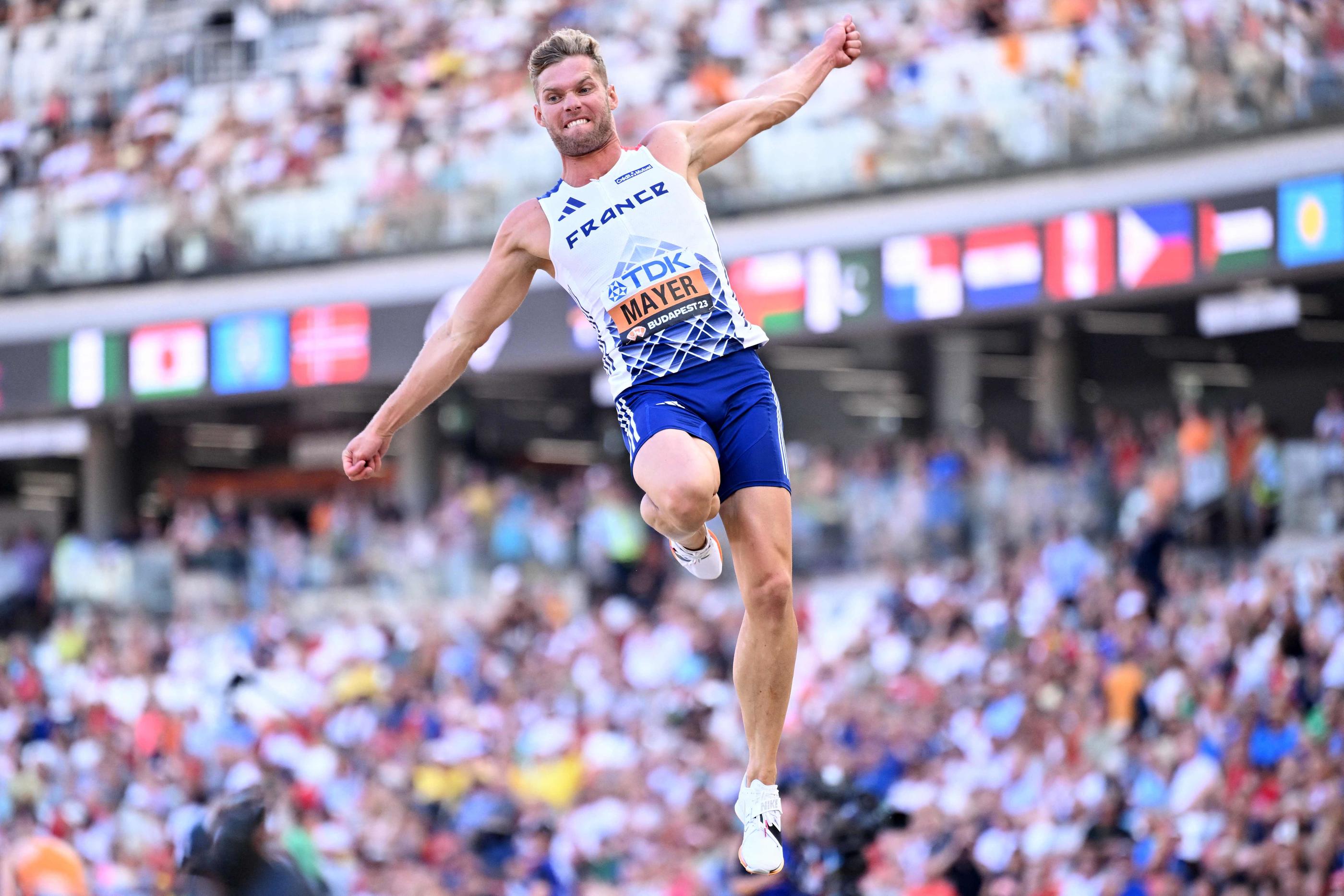 Kevin Mayer a préféré stopper son décathlon après la longueur ce vendredi lors des Championnats du monde d'athlétisme à Budapest. AFP/Kirill Kudryavtsev