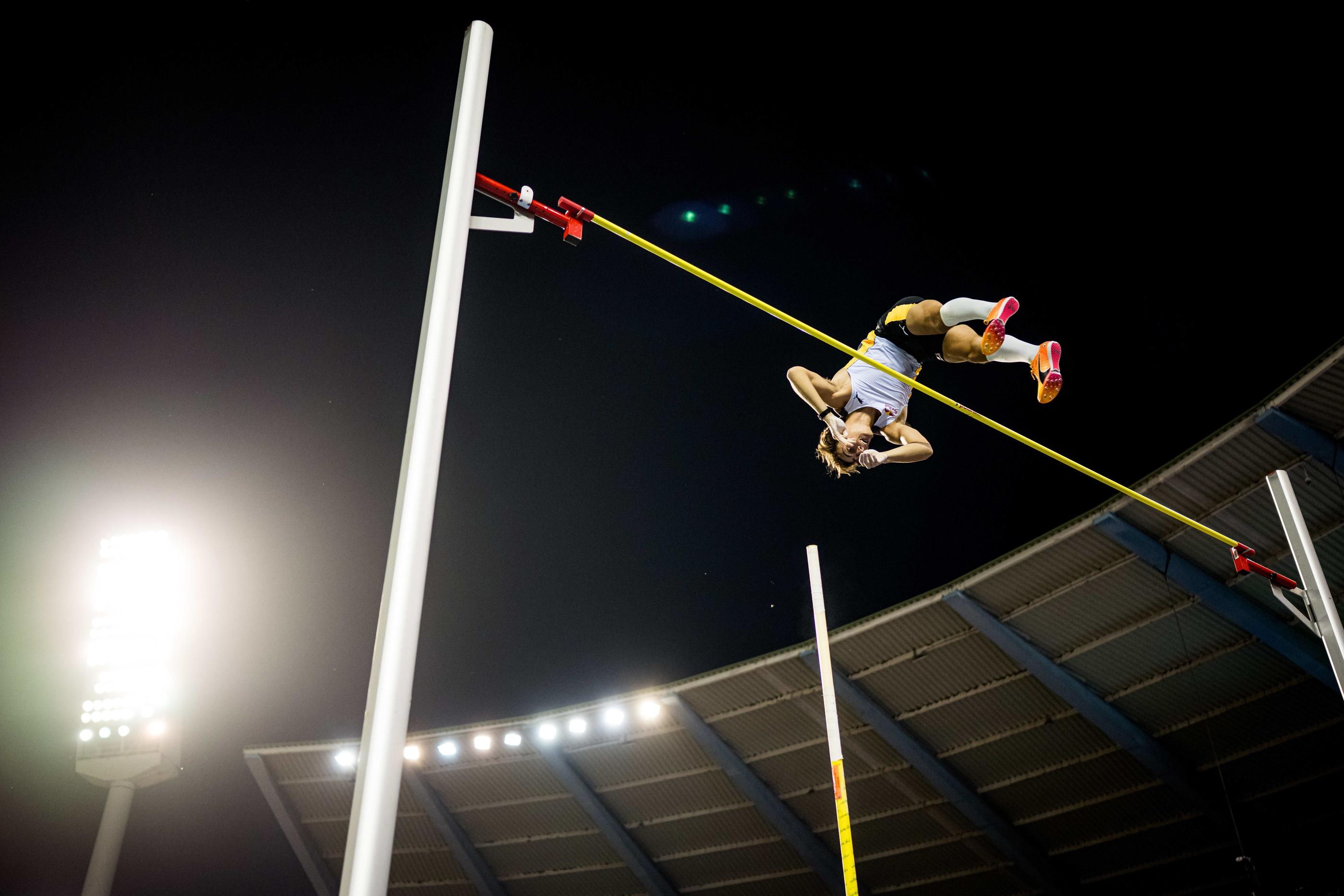 Armand Duplantis a battu pour la septième fois le record du monde de saut à la perche. Belga photo Jasper Jacobs - Photo by Icon sport