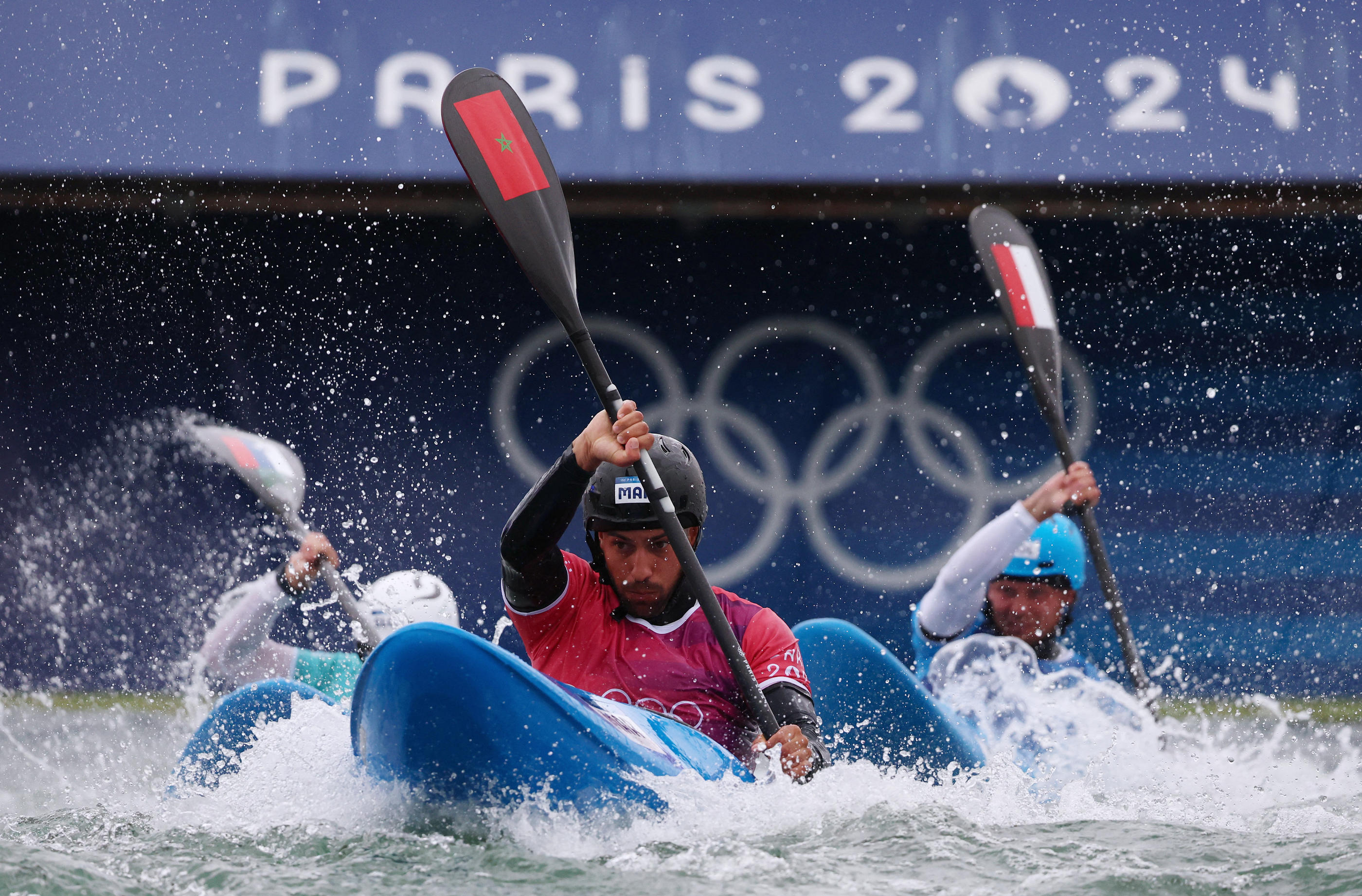 Suite à son faux départ, le marocain est sorti en tête des starting-blocks avant de terminer la course largement en tête. Reuters/ Molly Darlington