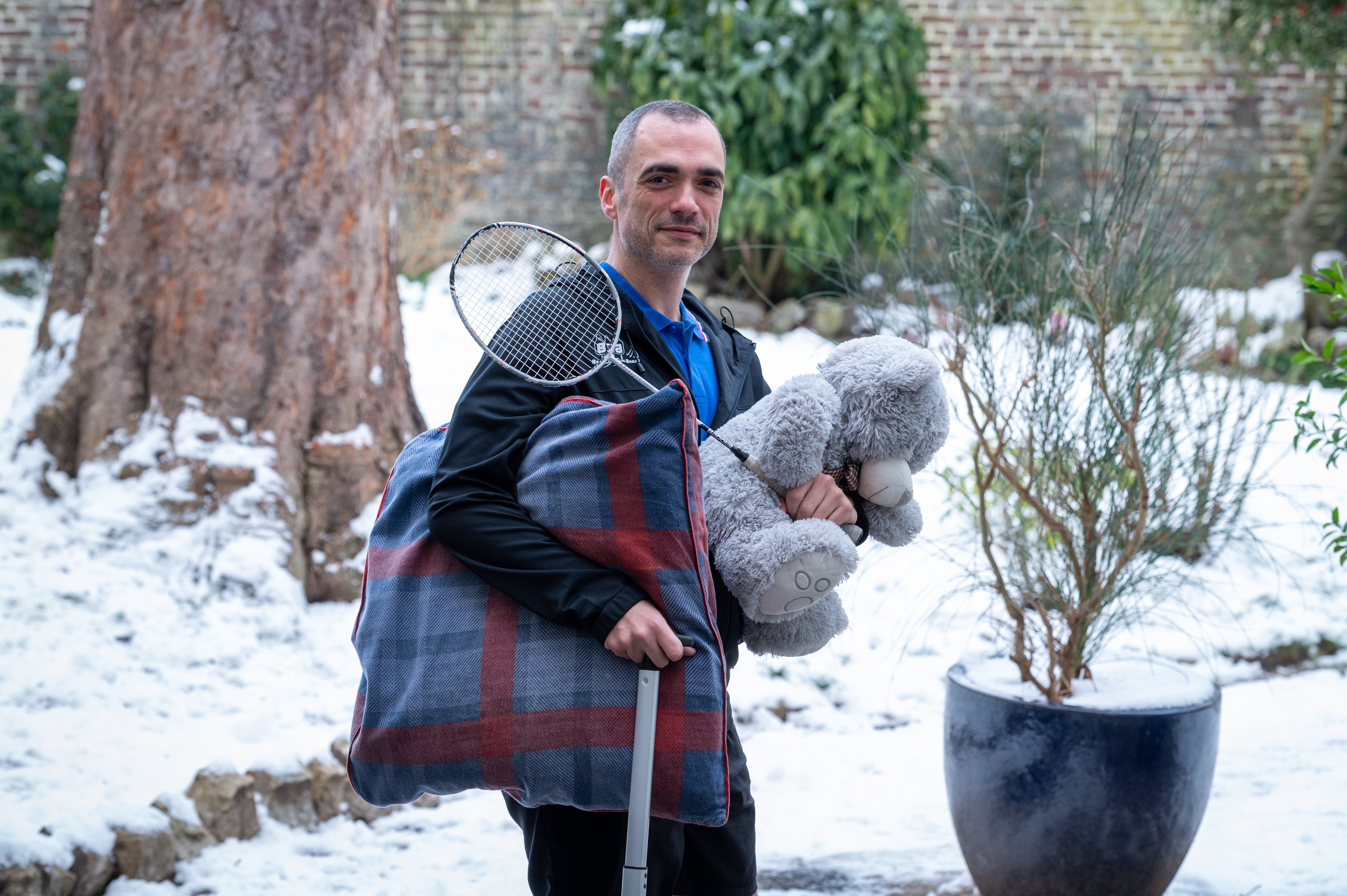 Bertrand Pichonnier, joueur de badminton et bénévole durant les JO de Paris, cherche un hébergement dans la capitale. LP/Sarah Alcalay