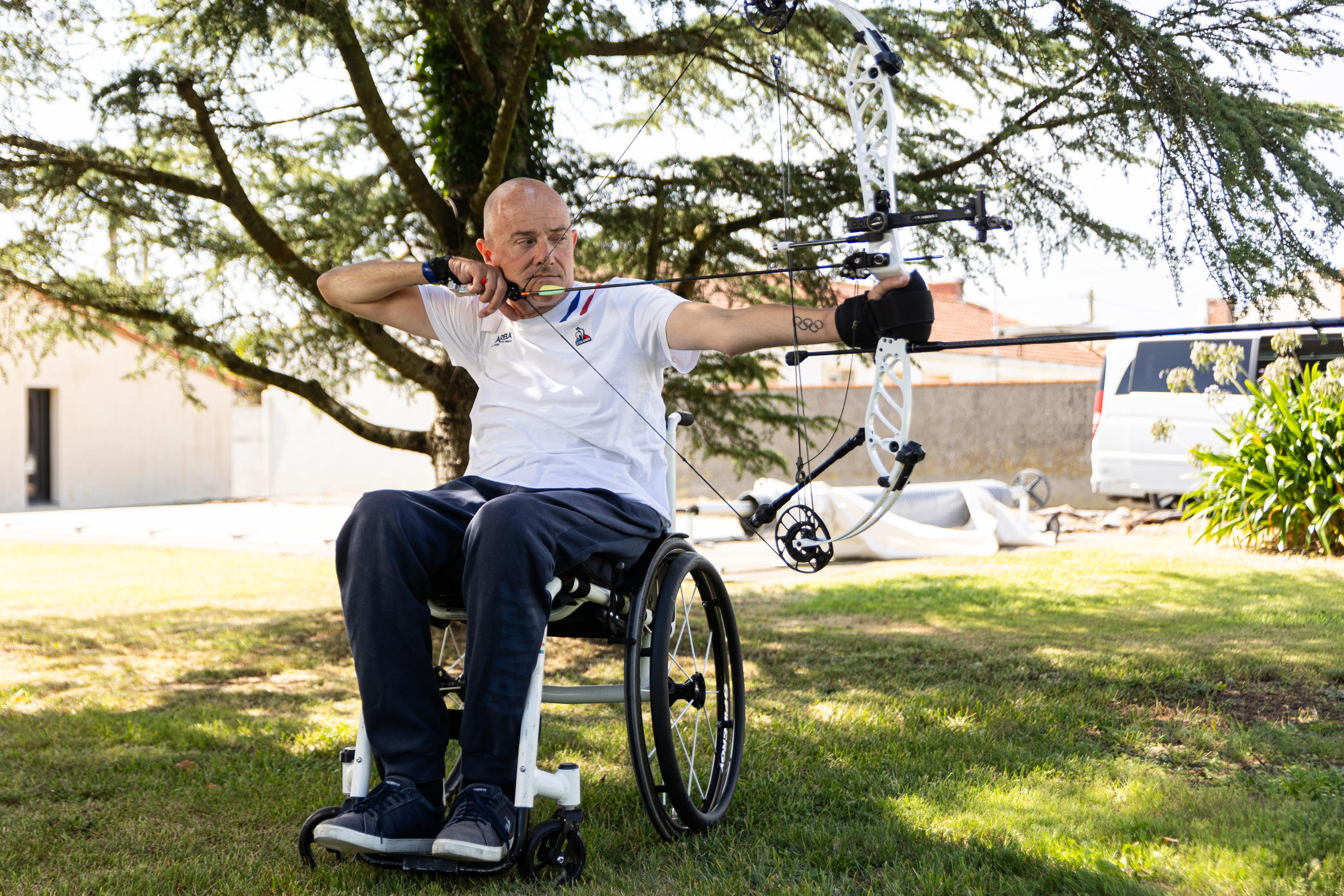 Damien Letulle va participer aux épreuves de para-tir à l'arc à 50 m lors des Jeux paralympiques de Paris. LP/Jérémie Lusseau