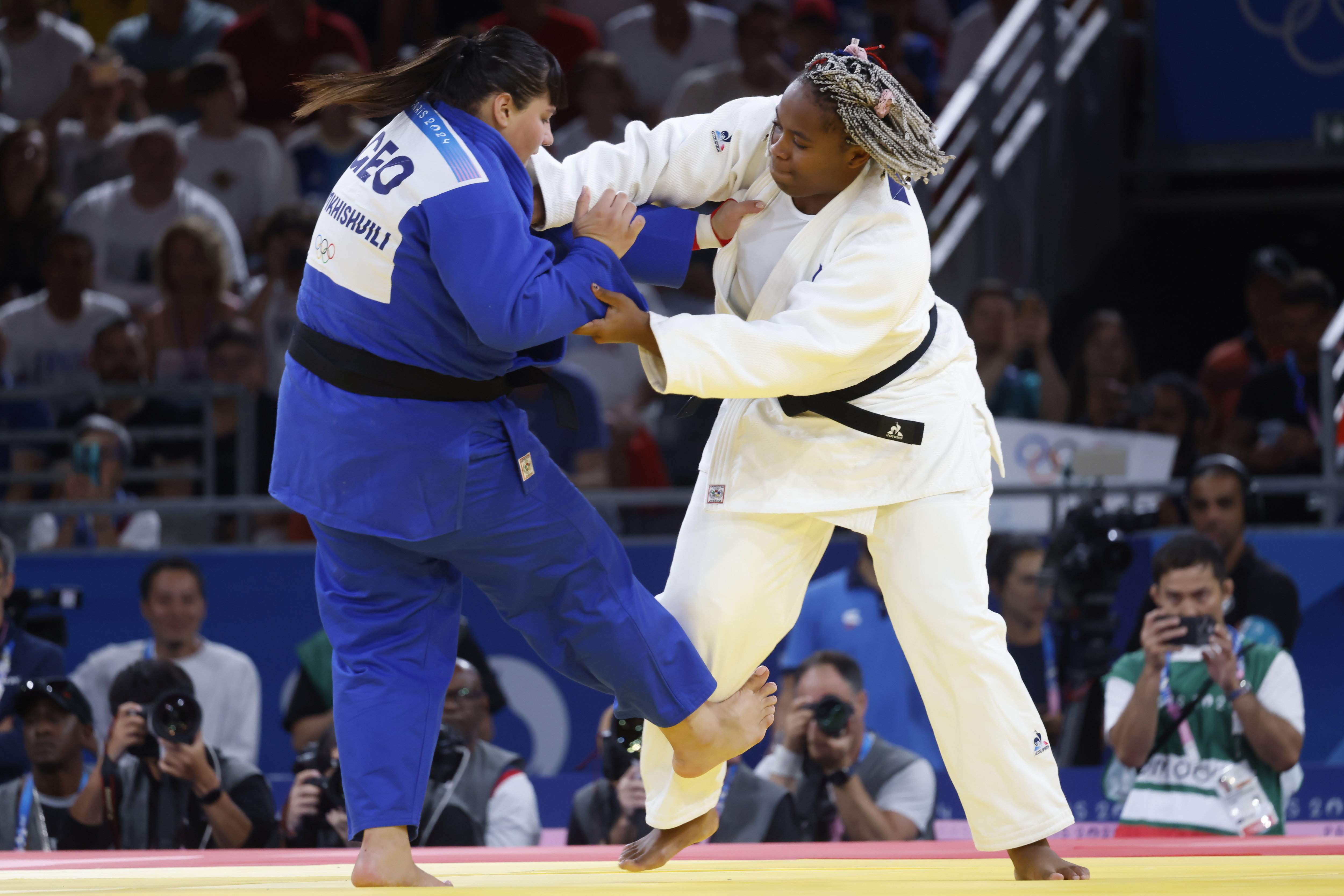 Romane Dicko file en demi-finale dans la catégorie des plus de 78 kg. Photo : LP  / Olivier Corsan