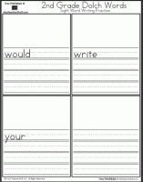 My Word Book: Second Grade Dolch Sight Words Writing Practice