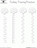 Turkey Tracing Practice