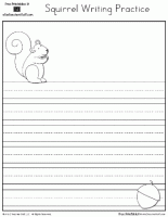 Squirrel Writing Practice Page