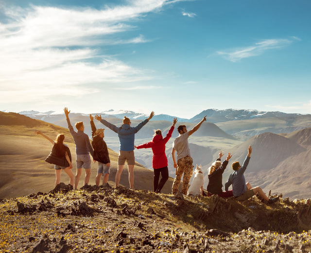 People on a mountain