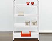 White Metal Frame Bookcase by Unique Furniture 213