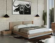 Light Walnut and Gray Bed VG Fantasy