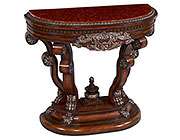 BT 049 Antiqued Dark Cherry Console Sofa Table