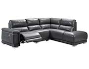 Grey Sectional Sofa Power Recliner EF 901