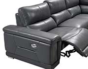 Grey Sectional Sofa Power Recliner EF 901