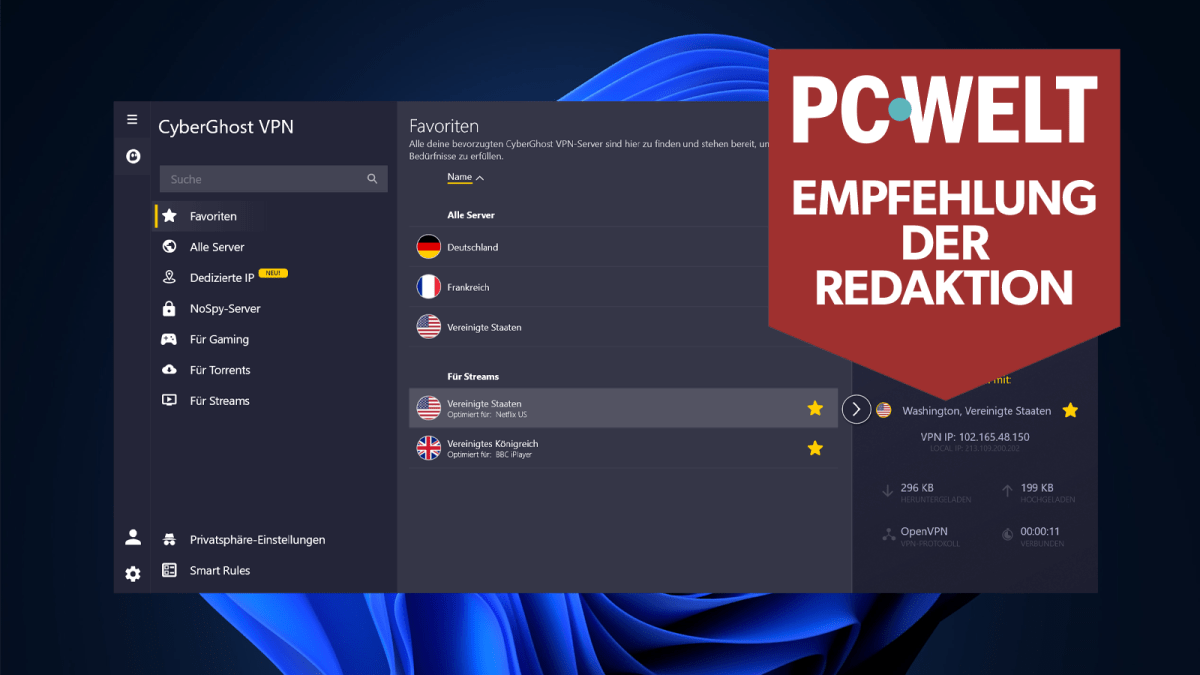 CyberGhost-Testsieger
