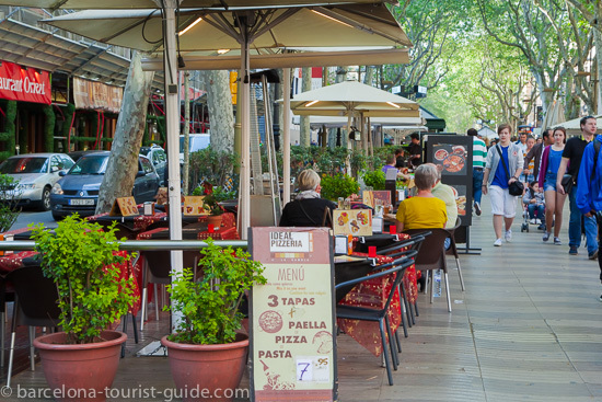 Eating out on Las Ramblas