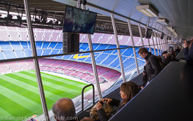 Sente nas cadeiras VIP no Camp Nou