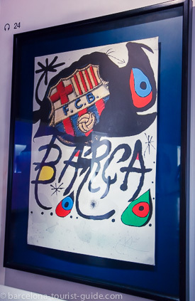 Litografia do ‘Barcelona FC” de Miró