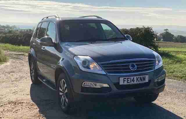 2014 SSANGYONG REXTON E X 2.0Di 4WD DIESEL 5 DOOR GREY 78k LEATHER TOWBAR