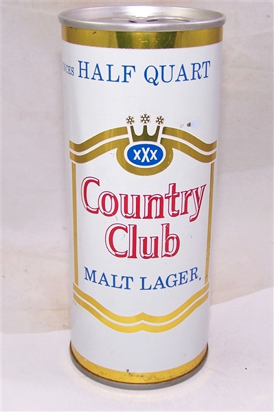 Country Club Malt Lager 16 ounce Tab Top Beer Can