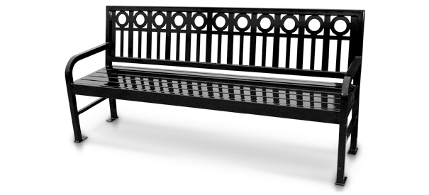 metal park benches