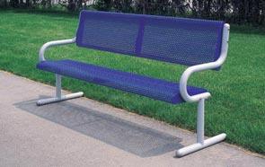 metal park benches