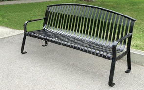 metal park benches