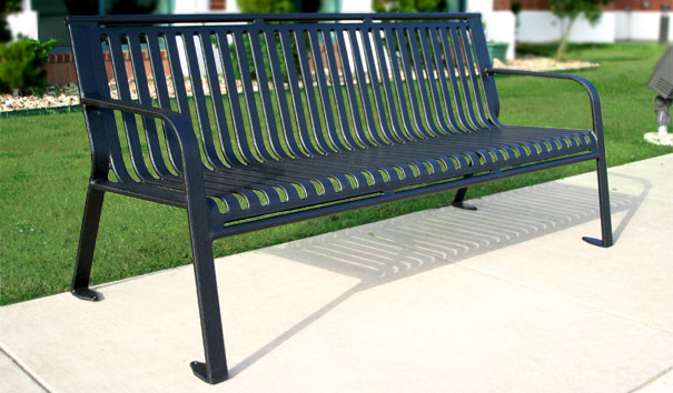 metal park benches