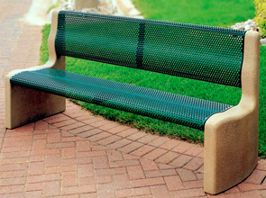 metal park benches