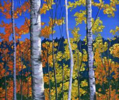 Aspen Foliage painting picture tree cotton wood