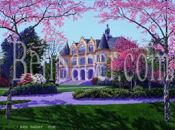 UW. Denny hall Original acrylic painting university of washington