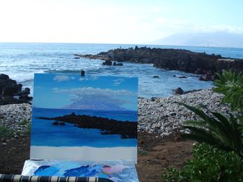 Nahuna point painting Maui Hawaii seven 7 graves