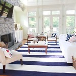 Blue and White Striped Rug Pottery Barn