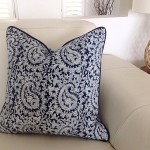 Navy Blue and White Pillows