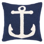 Navy Blue and White Throw Pillows