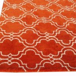 Orange Area Rug 5x8