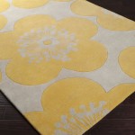 Yellow Floral Area Rug