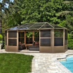 Aluminum Hardtop Screened Gazebo