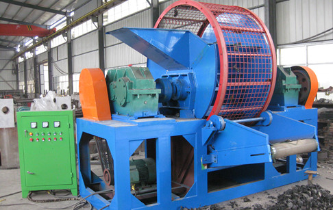 Waste tyre shredder used in waste tyre pyrolysis plant