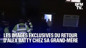 DOCUMENT BFMTV - Les images exclusives du retour d'Alex Batty chez sa grand-mère, à Oldham, en banlieue de Manchester 