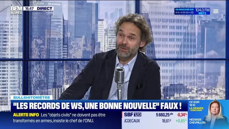 Bullshitomètre : "Les records de Wall Street sont une bonne nouvelle" - FAUX répond Charles Monot - 18/09