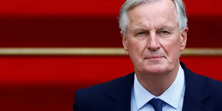 Le Premier ministre Michel Barnier à Matignon durant la passation de pouvoir, le 5 septembre 2024 à Paris. 