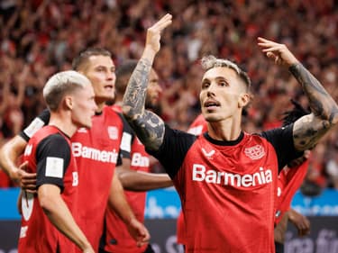 Le Bayer Leverkusen lors de la Supercoupe d'Allemagne, à Leverkusen le 17 août 2024