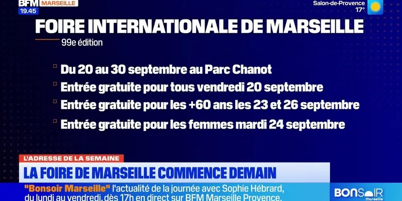 Dans votre assiette du jeudi 19 septembre - La Foire de Marseille commence demain