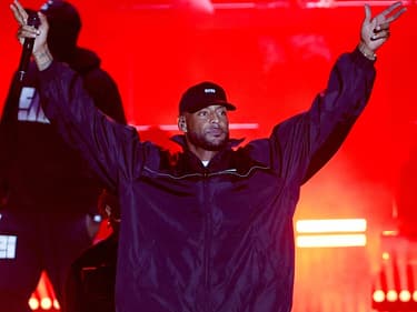 Le rappeur Booba sur scène à La Rochelle en 2022