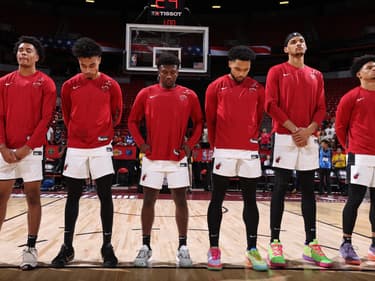 Les joueurs du Miami Heat, à Las Vegas le 22 juillet 2024