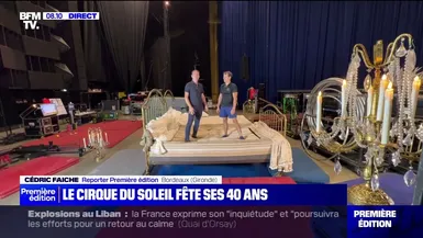 Le Cirque du Soleil s'apprête à entamer sa tournée européenne: démonstration de lit trampoline avec Cédric Faiche, le reporter de Première Édition