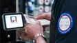 Un policier mobilisé à l'aéroport de Roissy-Charles de Gaulle (Val-d'Oise) en amont des Jeux olympiques de Paris 2024.